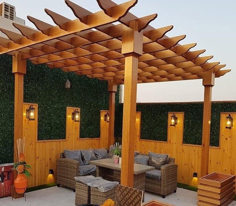 تركيب برجولات خشبية مقاومة للرطوبة والحرارة – القرني حداد 2000