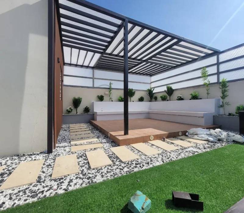 تنفيذ جلسات خارجية مع إضاءة و حصى – القرني حداد 2000